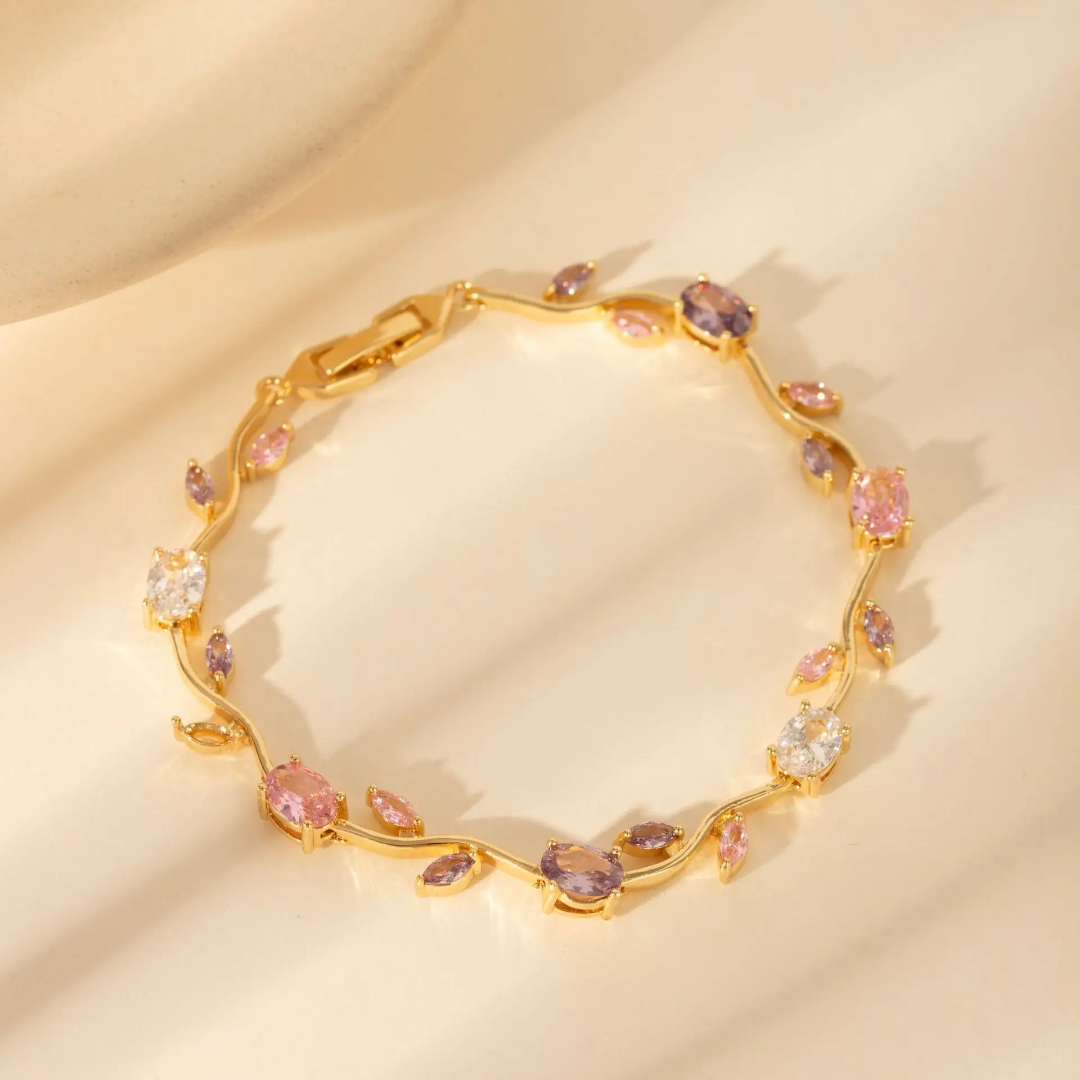 Bracelet Tulip Multicolore – Plaqué Or - Image 11