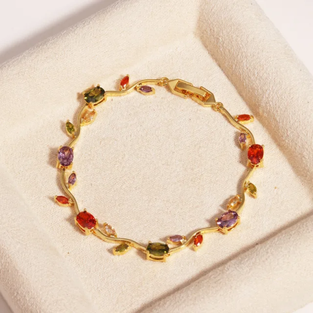 Bracelet Tulip Multicolore – Plaqué Or - Image 12
