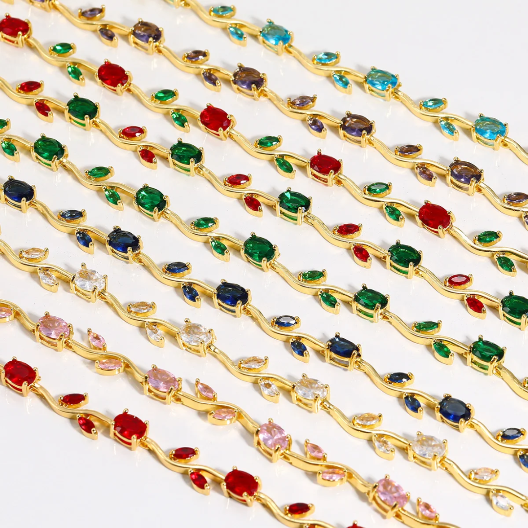 Bracelet Tulip Multicolore – Plaqué Or