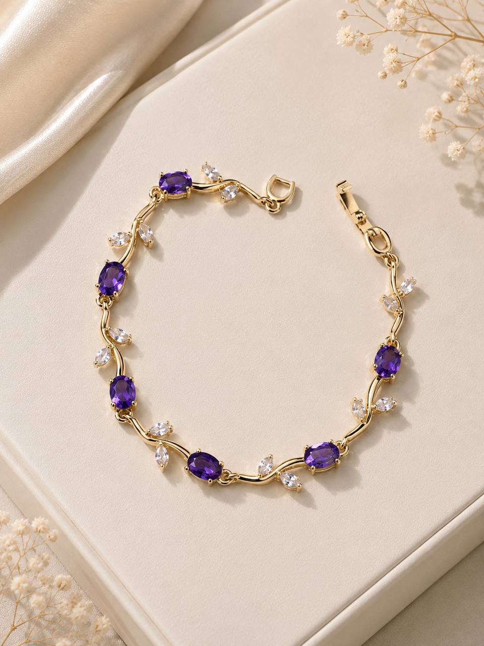 Bracelet Tulip Multicolore – Plaqué Or - Image 14